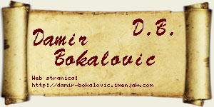 Damir Bokalović vizit kartica